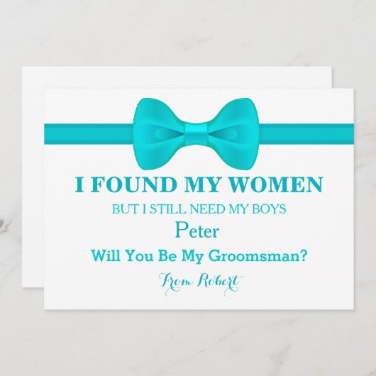 俺のグロムスマンの弓のネクタイか？ 招待状 (正面/裏面)