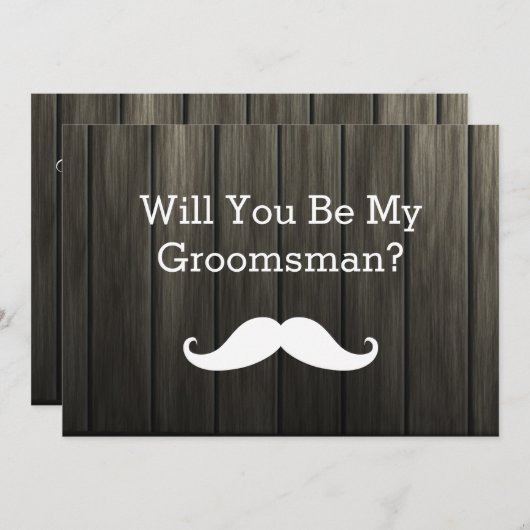 俺のグロムスマン白い口ひげ木造か 招待状 (正面/裏面)