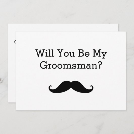 俺のグロムスマン黒い口ひげか？ 招待状 (正面/裏面)