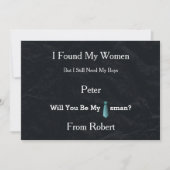 俺のグロムスマン黒チョークボードBlueTieか？ 招待状 (正面)