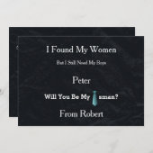 俺のグロムスマン黒チョークボードBlueTieか？ 招待状 (正面/裏面)