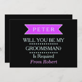 俺のグロムスマン黒紫リボンか？ 招待状 (正面/裏面)