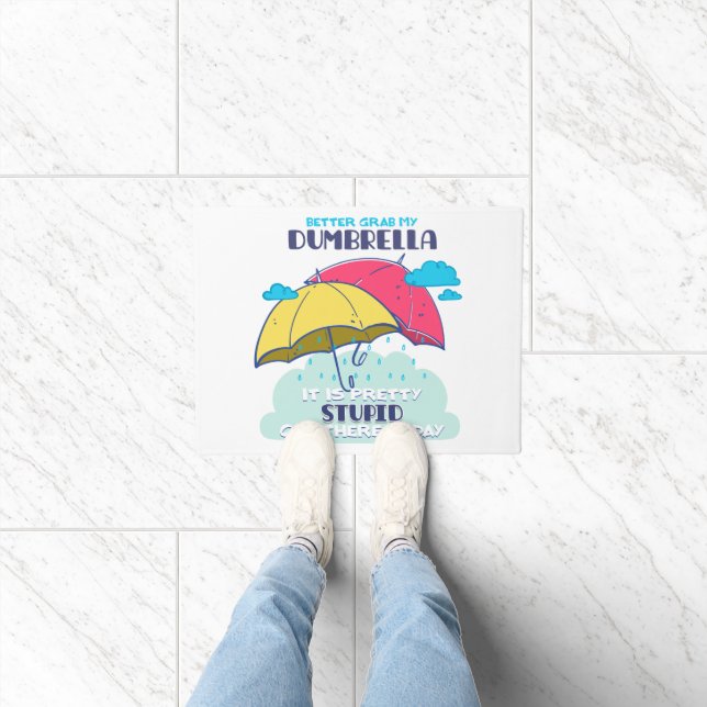 俺のダンブレラを捕まえたほうがいいかわいらしバカ ドアマット (室内)