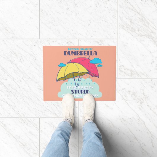 俺のダンブレラを捕まえたほうがいいかわいらしバカ ドアマット (室内)