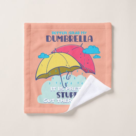 俺のダンブレラを捕まえたほうがいいかわいらしバカ バスタオルセット (ウォッシュタオル)