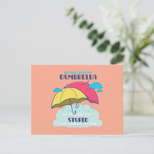 俺のダンブレラを捕まえたほうがいいかわいらしバカ ポストカード (スタンド正面)