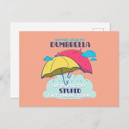 俺のダンブレラを捕まえたほうがいいかわいらしバカ ポストカード (正面/裏面)