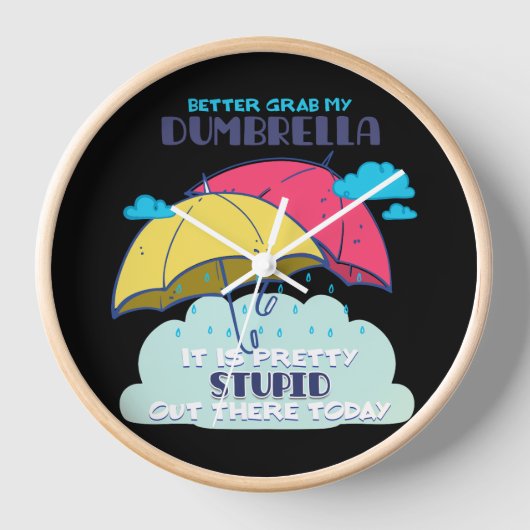 俺のダンブレラを捕まえたほうがいいかわいらしバカ 壁時計 (正面)