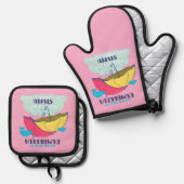 俺のダンブレラを捕まえたほうがいいかわいらしバカ 鍋つかみ&鍋敷きセット (正面/裏面)