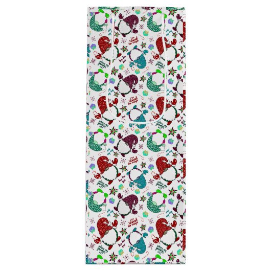 俺のノミーは？休日格言オンホワイト ワインギフトバッグ (正面)