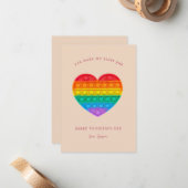 俺のハートだポップ・アートの | Fidget ポップ・アートの Valentine ノートカード (正面/裏面インサイチュ)