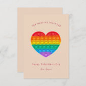 俺のハートだポップ・アートの | Fidget ポップ・アートの Valentine ノートカード (正面/裏面)