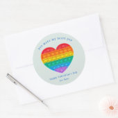 俺のハートだポップ・アートの | Fidget ポップ・アートの Valentine ラウンドシール (封筒)