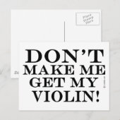 俺のバイオリン取らせんねえよ ポストカード (正面/裏面)