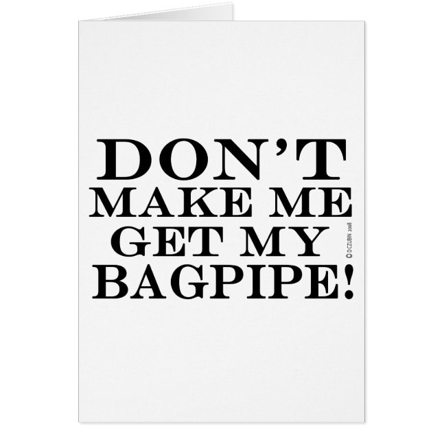 俺のバグパイプを取らせるな (正面)