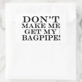 俺のバグパイプを取らせるな 長方形シール (バッグ)