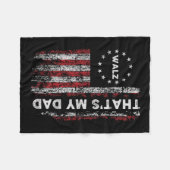 俺のパパだ！Harris W 2024大統領選挙 フリースブランケット (正面(横))