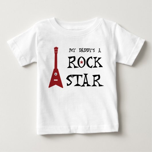 俺のパパはロックスターだ！ ベビーTシャツ (正面)