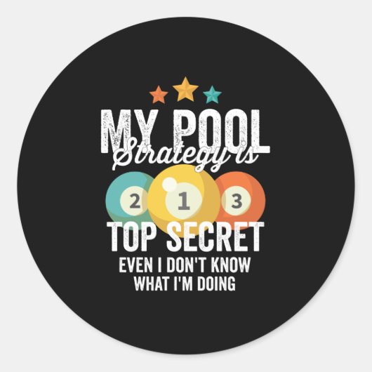 俺のビリヤード戦略は俺がクノでもっとも秘密だ ラウンドシール (正面)