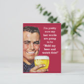 俺のビールを持ってて見てろ！ ポストカード (スタンド正面)