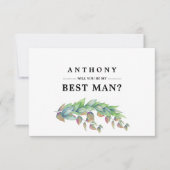俺のベストマンになってくれる？ ラスティック・ボタニカル 招待状 (正面)