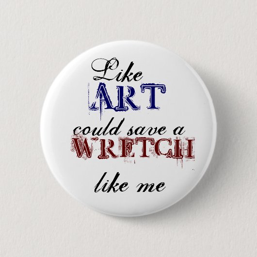 俺のボタ救ンと同様にアートが出来る 缶バッジ (正面)