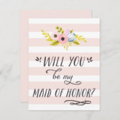 俺のメイド・オブ・オーナー（花嫁付き添い人）か？ハ絵を描ンドカード 招待状 (正面/裏面)