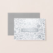 俺のメイド・オブ・オーナー(花嫁付き添い人)だ。赤面ピンクフローラ 箔カード (封筒付き正面)