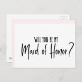 俺のメイド・オブ・オーナー(花嫁付き添い人)結婚のカードか インビテーションポストカード (正面/裏面)