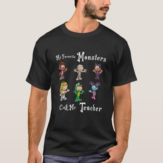 俺のモンスタお気に入りのーズは俺を先生・ミームヴァンパイアと呼ぶ Tシャツ (正面)