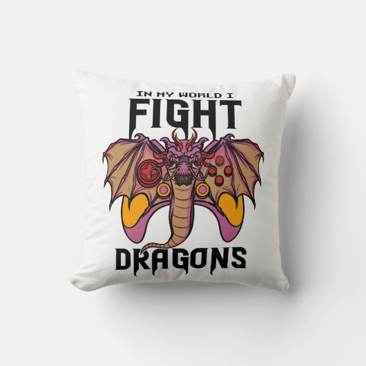 俺の世界でドラゴンと戦う クッション (正面)