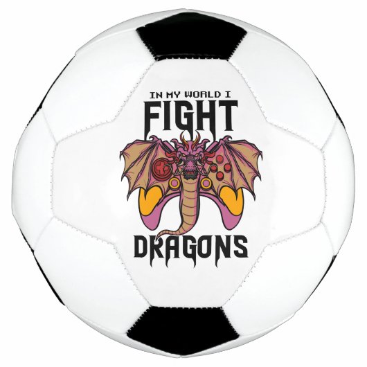 俺の世界でドラゴンと戦う サッカーボール (正面)