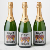 俺の世界でドラゴンと戦う スパークリングワインラベル (ボトル)