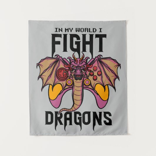 俺の世界でドラゴンと戦う タペストリー (正面)