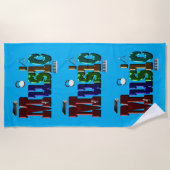 俺の人生は音楽ビーチタオル ビーチタオル (正面)