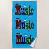 俺の人生は音楽ビーチタオル ビーチタオル (正面)