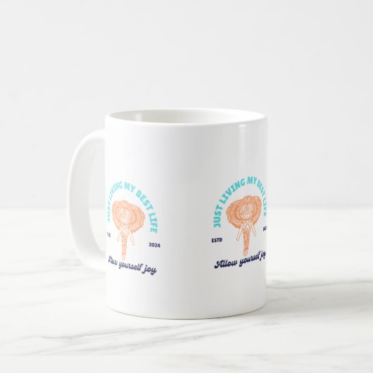 俺の人生を最高の生き感動的てるユニーク。 コーヒーマグカップ (正面左)