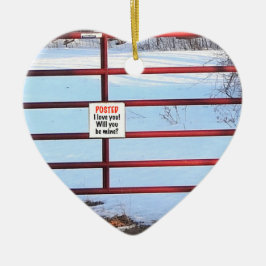 俺の仲間になってくれるか？ファームゲートバレンタイン セラミックオーナメント