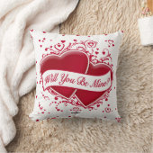 俺の仲間になってくれるか?赤いハート クッション (ブランケット)