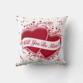 俺の仲間になってくれるか?赤いハート クッション (裏面)