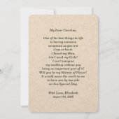 俺の名誉のマトロンになってくれるか?カスタム招待状 招待状 (裏面)