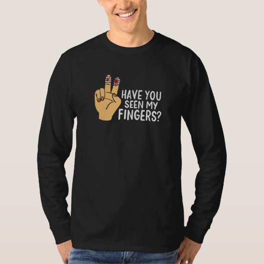 俺の指がチェーンソーの木工職人Aを見たか？ Tシャツ (正面)