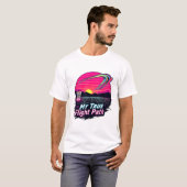 俺の本当の飛行経路 笑えるディスクゴルフ選手 メンズグ Tシャツ (正面フル)