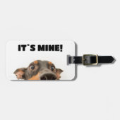 俺の物だ！犬の覗き写真 ラゲッジタグ (正面横)