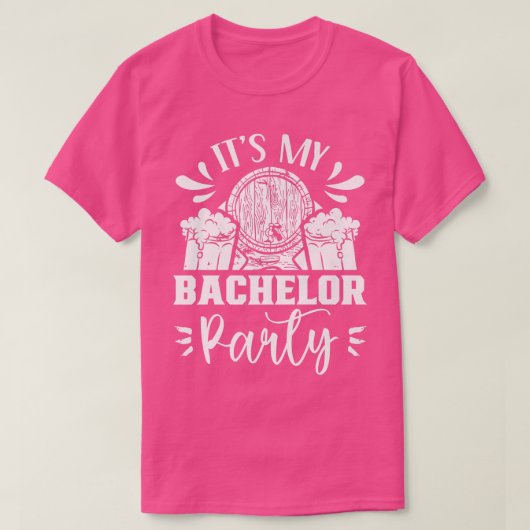 俺の独身最後の夜！花婿 花嫁 チーム Tシャツ (デザイン正面)