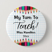 俺の番教え!先生パーソナライズされた卒業 缶バッジ (正面)