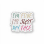 俺の素晴らし顔だ | ステッおもしろいカー シール (正面)