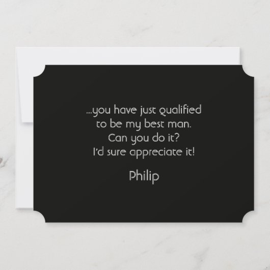 俺の花婿介添人かおもしろい 招待状 (裏面)