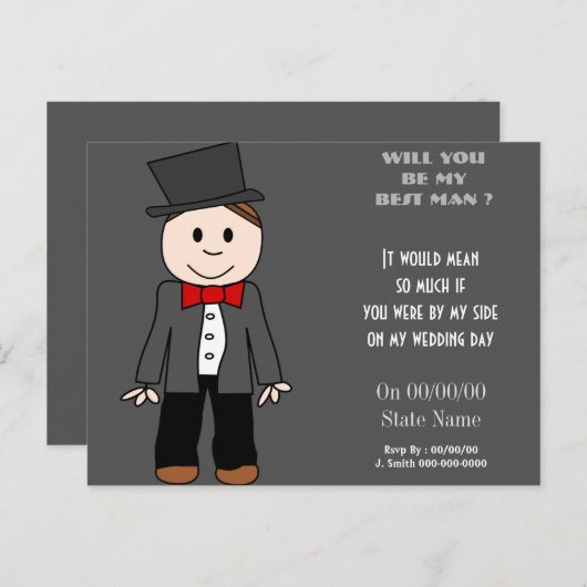 俺の花婿介添人か？俺の仲間達だ インビテーションポストカード (正面/裏面)