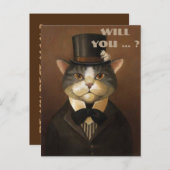 俺の花婿介添人か？俺の股間か インビテーションポストカード (正面/裏面)